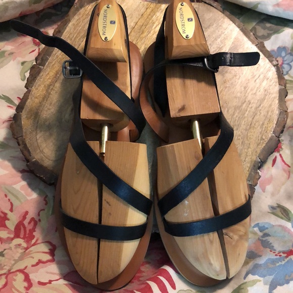 LUCKY BRAND Size 10 Byleth Strappy SandalBlack Flat Ankle Leather Rubber $78 NEW - Picture 11 of 13